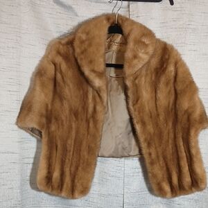 Vintage Mink Fur Stole Or Capelet  Shawl